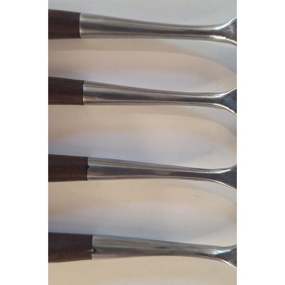 Dior Muffin by Grand Prix Seafood Forks Faux Wood Lot Of Four - Picture 9 of 15